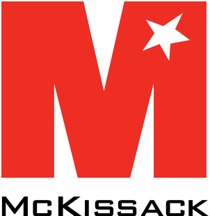 Logo featuring a bold red letter 'M' with a white star and the name 'McKissack' below it.